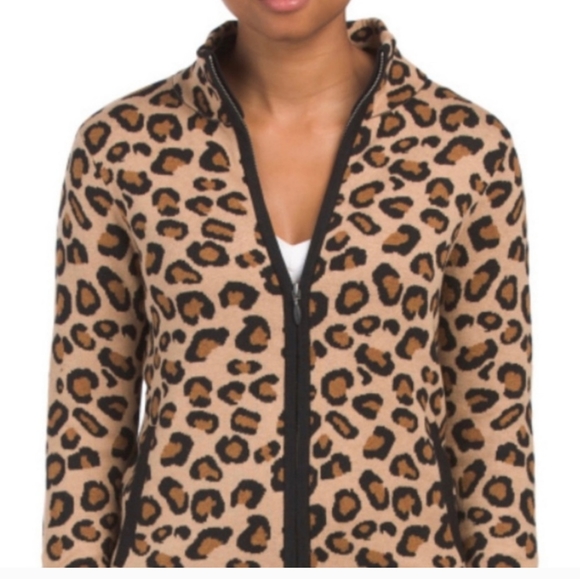 Rachel Zoe leopard print cardigan size extra small NWT - Picture 2 of 8